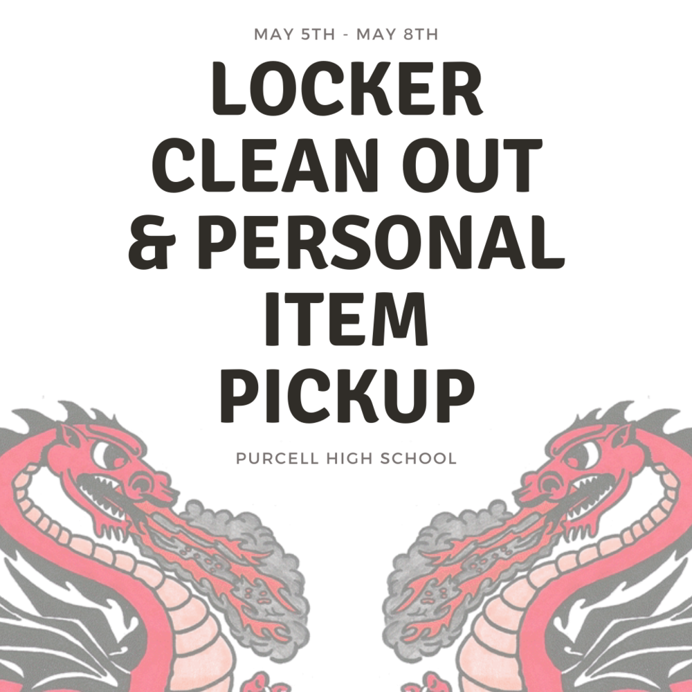 HS Locker Clean Out Information for May 5th - 8th