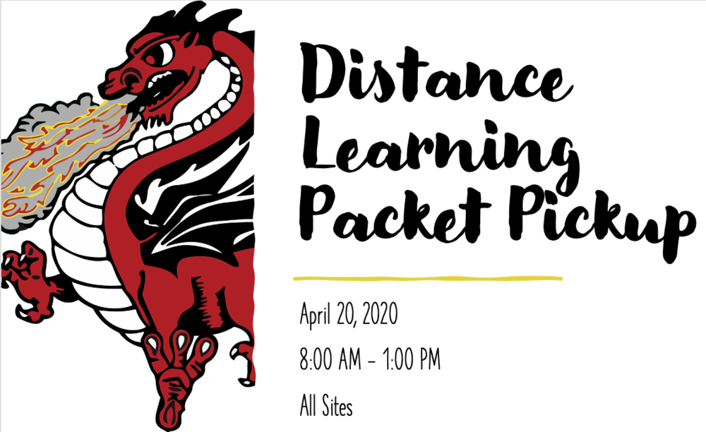 Distance Learning Packet Pickup 4/20/20